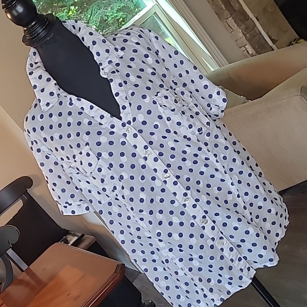 Karen Scott woman polka dot top